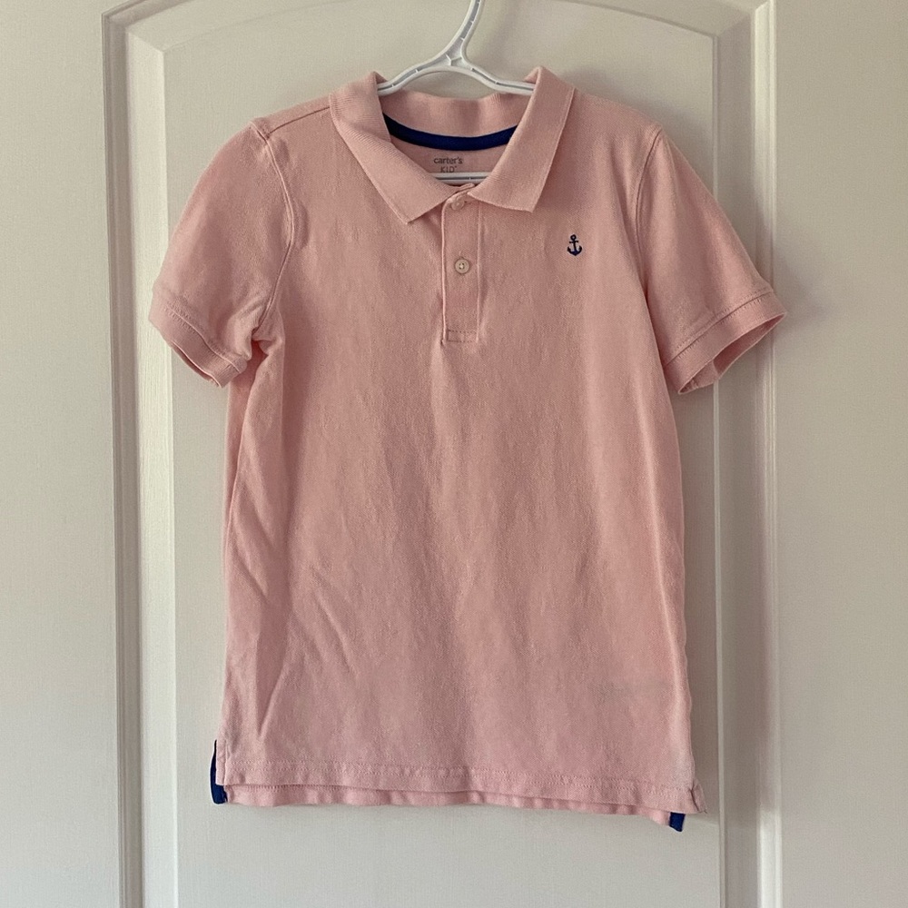 Light pink polo, size 8
